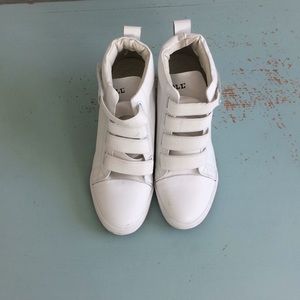 White high top shoes